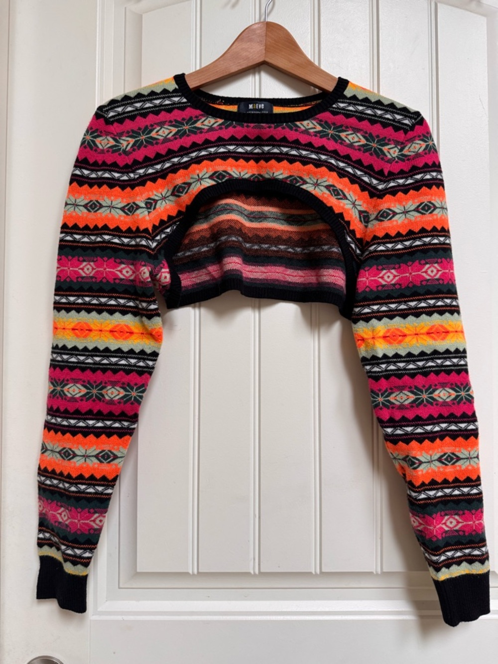 Maeve Abstract Sweater Shrug. Size L